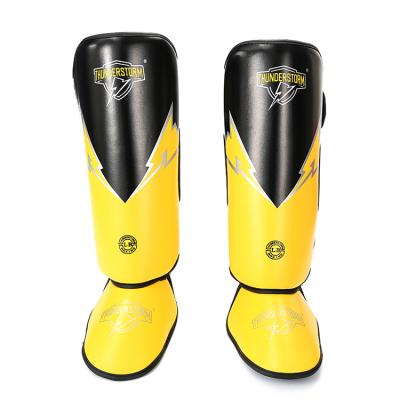 China Adult Shin Guards Boxing Training Muttahida Majlis-e-Amal Muay Instep Leg Gear Thai Fight Protector for sale