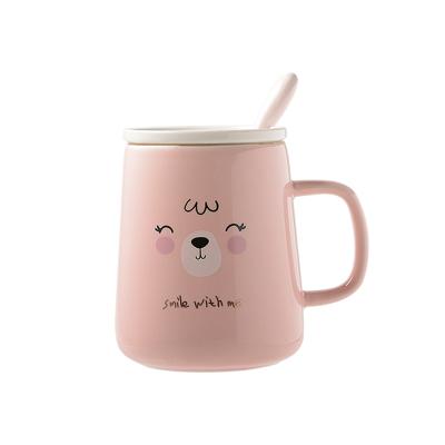 China Viable Direct Ceramic Cute Animal Mugs Gift Silk Screen Printing Alpaca Silk Deal Coffee Promotion for sale