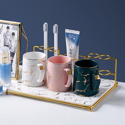 China Sustainable High Grade Golden Stainless Steel Toothbrush Holder Holder Set Electric for sale