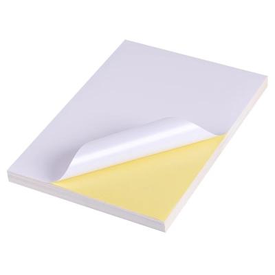 China Waterproof New Wholesale Waterproof A4 Sheet Glossy Inkjet Vinyl Sticker Paper and Laser printer Label Customization for sale