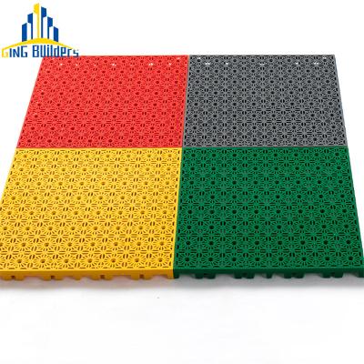 China Nepal House Anti-Slip Gray 500*500 Assembled Interlocking Tile Thickness Fire Resistant UV Garage Modular Floor For Car Wash for sale