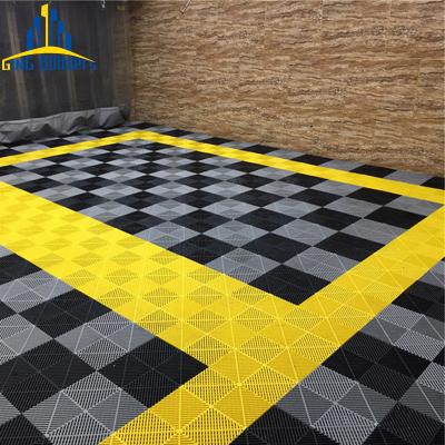 China Anti-Slip Easy To Install Patio Color 5Cm Asssemble Floor Interlock 1Cm Exterior Removable Garage Tile For Car Wash for sale