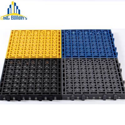 China Anti-Slip Yard Brown 30Mm High Density Drain Covers Car Wash Garage Tile 25Mm Waterproof Garage Puzzle Floor For Garages for sale