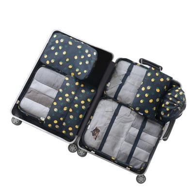 China Custom Reusable Dustproof Multifunctional Fashion Travel 7pcs Luggage Cube Set for sale