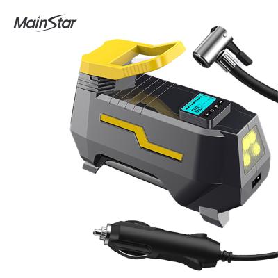 China Portable Emergency Light Car Air Compressor Pump Car Tire Inflator Led Electric Car Tire Inflator with Digital Pressure for sale