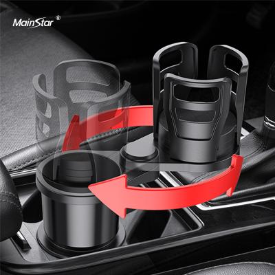 China Fancy Car Drinking Bottle Holder 360 Degree Rotating Water Cup Holder Sunglasses Phone Organizer Storage Car Interior Accessories for sale