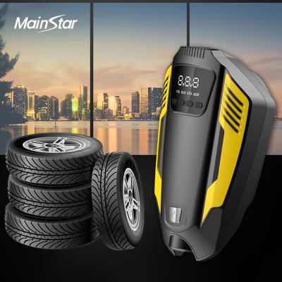 China Custom Portable Car Tire Inflator 12V ABS Emergency Light OEM Logo Compressor Digital Car Inflators for sale