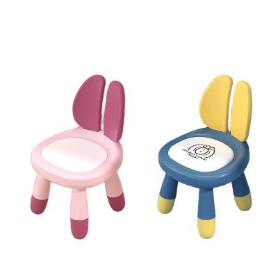 China Wholesale Small Comfortable Plastic Infant Kindergarten Cartoon Home Children's Stool Seat Bench Backrest Chair for sale