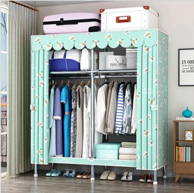 China (Size) Modern Design Multifunctional Adjustable Canvas Portable Wardrobe With Storage Bag Bedroom Clothes Storage Cabinet for sale