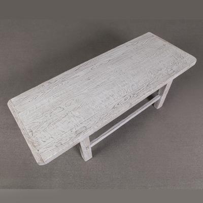 China Bestselling Recycled Wood Distressed White Washed White Washed Coffee Table Adjustable (Height) for sale