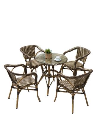 China Amazon hot modern selling American yard rattan outdoor leisure balcony rattan table and chair chair combination 5 pieces for sale