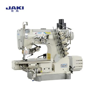 China JAKI Edge Trimmer Coverstitch Cylinder Bed Industrial Sewing Machine With Left Hand Fabric Trimmer for sale