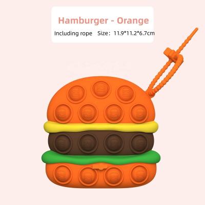 China Factory direct sales of children's toys of the high-grade silica gel hamburger trigger ball noise fidgety person ball for sale