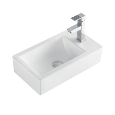 China China Manufacturer Wholesale Ceramic Sanitary Ware Modern Bathroom Basin Easy Cleaning Wall Hung Basin For Bathroom for sale