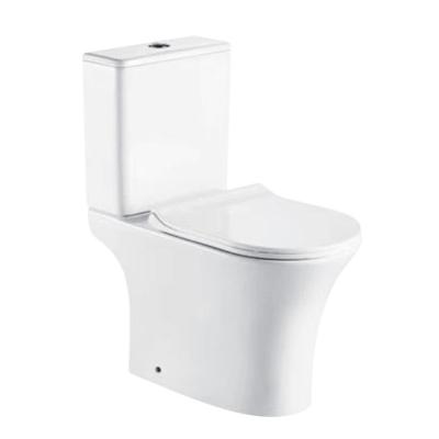 China Double-Flow Manufacturer Wholesale Sanitary Ware Cheap Wash Down Two Piece Closet Toilet for sale