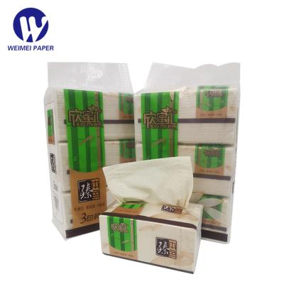 China Soft / No Pollution High Quality Environmentally Friendly Bamboo Pulp Facial Tissue Disposable for sale