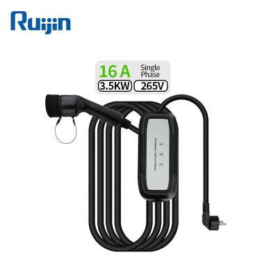 China Electric vehicle cable IEC 62196 1 phase 32A EV cable ev car charger charging type - 2 RJ-EU-3.5kw/7kw for sale