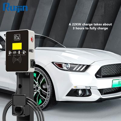 China 7kw 11kw wallbox 22kw EV fast charger for electric vehicle charging station European standard for commercial RJ-OB203 for sale