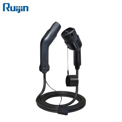 China 16A Wallbox EV Charging Station Dual Headed EV Charging Station Gun With Type 1 RJ Plug for sale