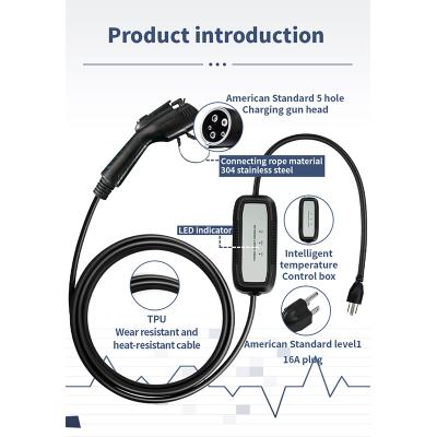 China Factory price 16A gun type 1 charging interface RJ-EU-3.3KW for sale