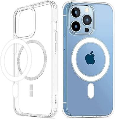 China Shockproof Original Quality For Magsafing Pro Max Mag Safe Magnetic Ring Clear Wireless Charger Phone Case Cover For Apple Iphone 12 13 for sale