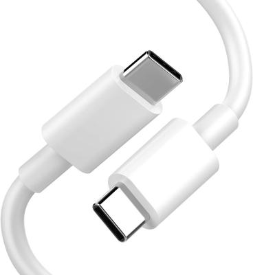 China Mobile Phone Type C To Type C Band Data Cable 5V 3A 60w White PD USB-C Fast Charging Cable For Computer For Phone for sale