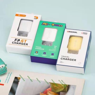 China Mobile phone factory sale retail packaging box for usb wall charger for sale