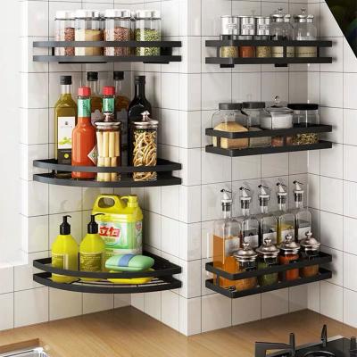 China Wholesale Viable Spice Rack Kitchen Storage Rack Hanging Stainless Steel Spice Rack for sale