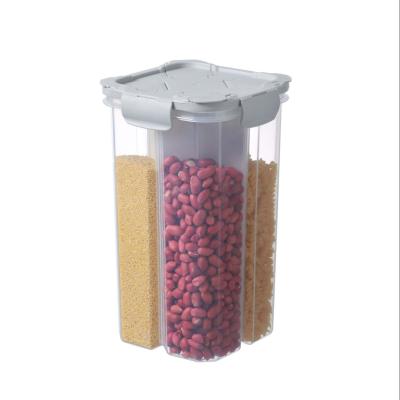 China Fresh Preservation Hot Selling Grid Food Storage Container Food Grade Plastic Quarter Jar for sale