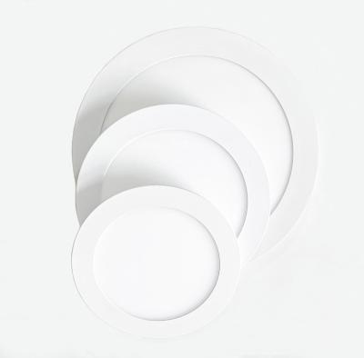 China Modern 3 6 9 12 15 18 24 Watt Recessed Recessed Round Led Panel Light for sale