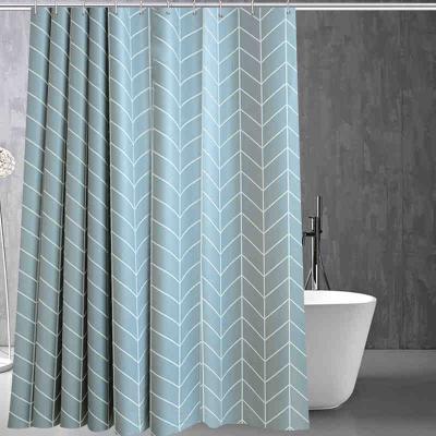 China Sustainable Snap Liner Hookless Weave Shower Curtain Single Shower Curtain Set for sale