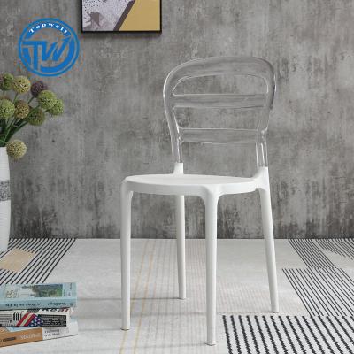 China New Design Adjustable Transparent Chair DC-6503H Topwell Chair (Height) Plastic Salon Chair for sale