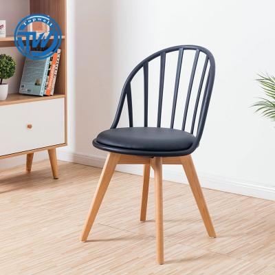 China DC-6801 Topwell New Design Adjustable Chair (Height) Leisure Chair Vintage Plastic Chair With Wooden Legs for sale