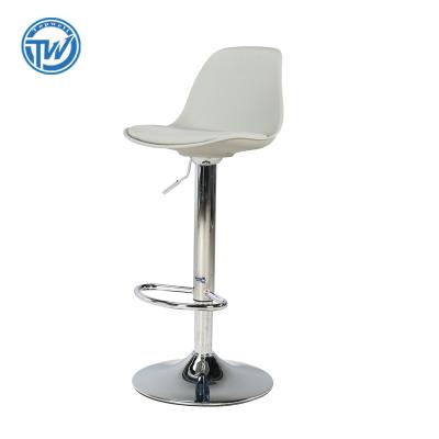 China DC-6072B-2 Topwell modern European popular wooden bar stools plastic with footrest bar stool chair for snack bar for sale