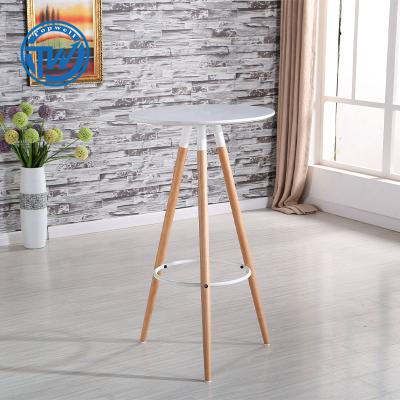 China DT-2101 Topwell Modern High Bar Furniture Wood Legs Modern Round Bar Table for sale