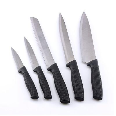 China Durable 5pcs knife set with black handle for sale