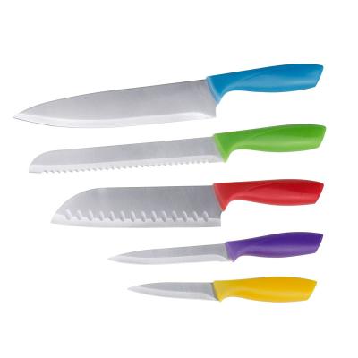 China Durable 11pcs knife set with colored handle for sale