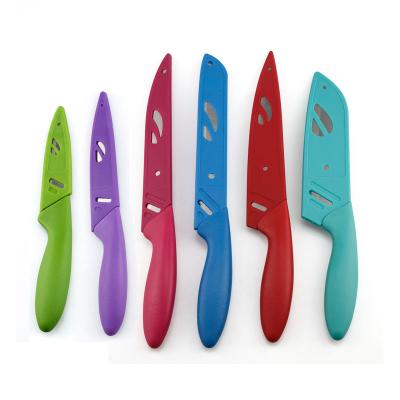 China Sustainable 6pcs PP Handle Stainless Steel Knife Set for sale