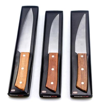 China Sustainable 3pcs Rosewood Handle Butcher Knife for sale