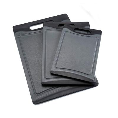 China Sustainable 3 pcs gray and black color cutting board set for sale