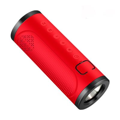 China No Tooth 2021 Outdoor Waterproof Portable Wireless Blue Speaker with Flashlight Power Bank MP3 and FM Radio with USB Port for sale