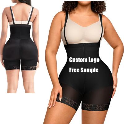 China Seamless Women Breathable One Piece Jumpsuit Shapewear Solid Color Plus Size Tummy Control Butt Lifter Body Shaper for sale