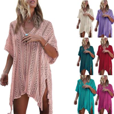 China Hot Outdoor Loose Cavity Sun Swimwear Summer Sale Crochet Beach Split Cover Ups Cover Up Swimwear for sale