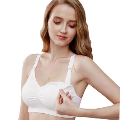 China Breathable Maternity Bra Women's Racerback Top Support Radio Padded Breastfeeding Sports Seamless Maternity Nursing Bra for sale