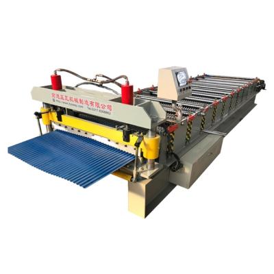 China Building Material Shops Corrugated Sheet Roof Roll Forming Machine Zinc Sheet Making Machine for sale