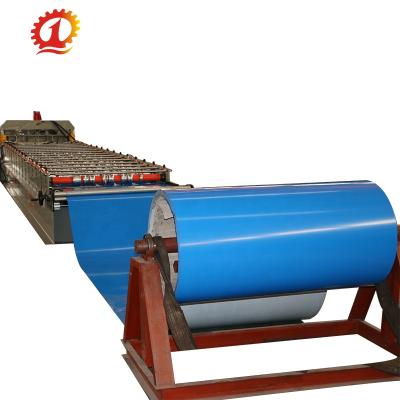 China Building Material Shops Botou Roof Tile Machine Metal Glazed Tile Roll Forming Machine for sale