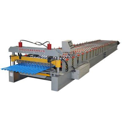 China Building Material Shops Ibr Trapezoidal Galvanized Sheet Roofing Roll Forming Machine From Botou Factory for sale