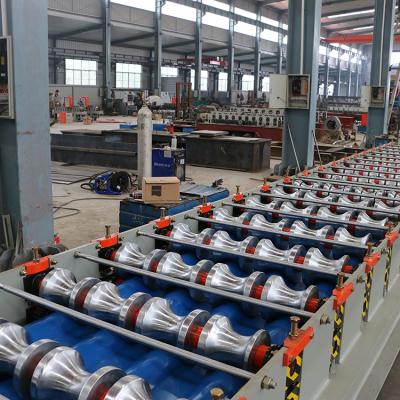 China Building Material Stores Glazed Roofing Tile Step Tile Steel Roofing Panel Roll Forming Machine for sale