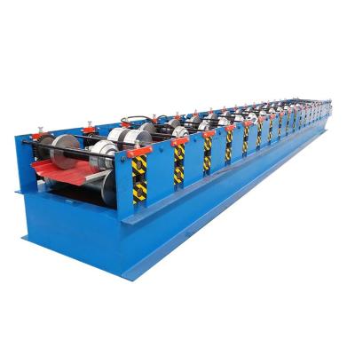 China Building Material Shops Standing Seam Self Lock Metal Roofing Clip Panel Roll Forming Machine for sale