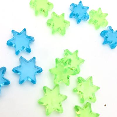 China Hongzhi Indoor Factory Transparent Hexagon Star Beads Acrylic Star Beads Wholesale Plastic Beads For Jewelry Making for sale